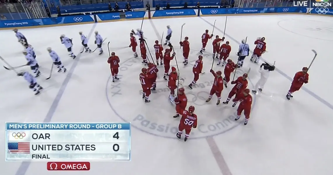 Die US-Eishockeymannschaft verliert gegen Russland. Geben Sie der NHL die Schuld für diesen Kader.
