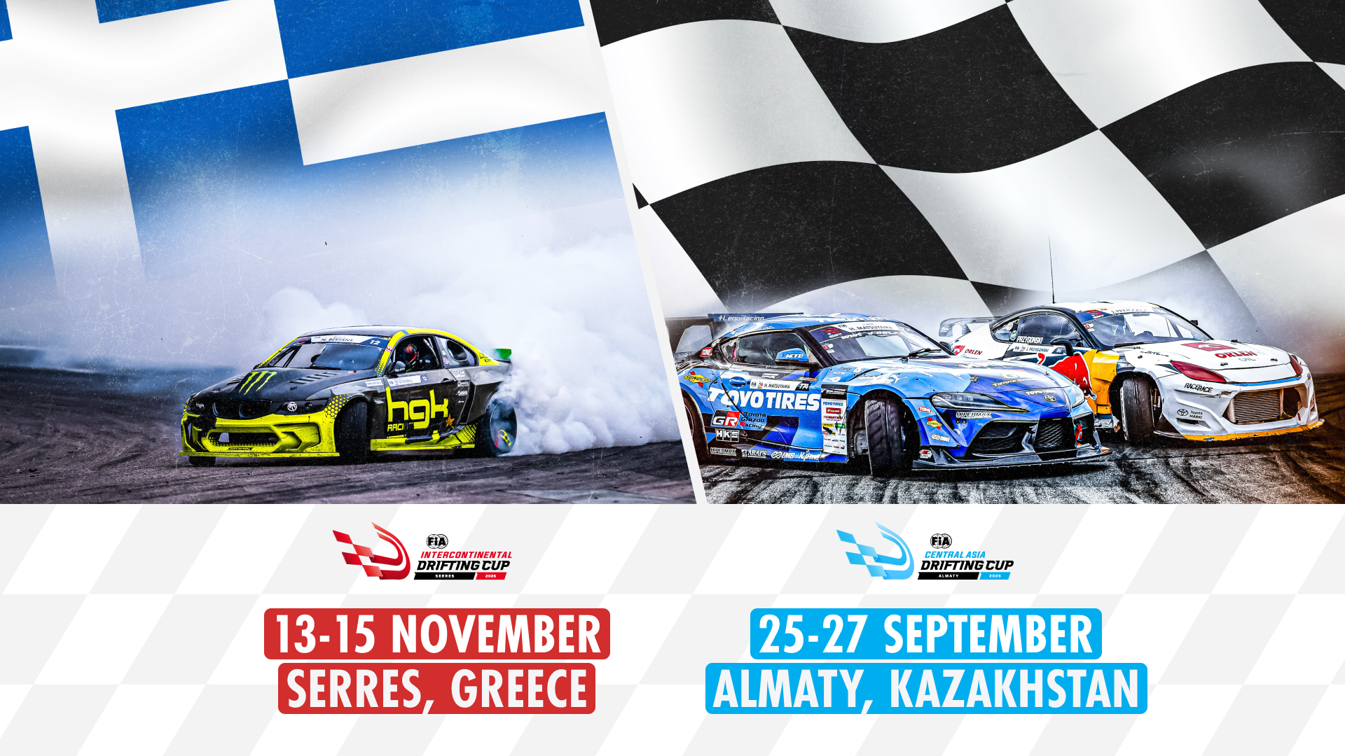 Griechenland ist Gastgeber des Continental Drift Cup 2026, während die FIA ​​ihre ersten regionalen Drift-Wettbewerbe startet